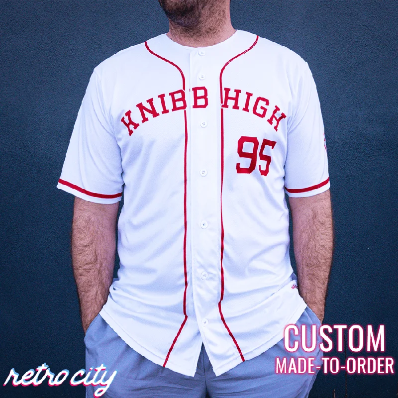 Football Jersey With Sports Icon-Basketball Jersey With Sports Icon-Baseball Jersey For Streetwear-Billy Madison Knibb High School Full-Button Baseball Jersey