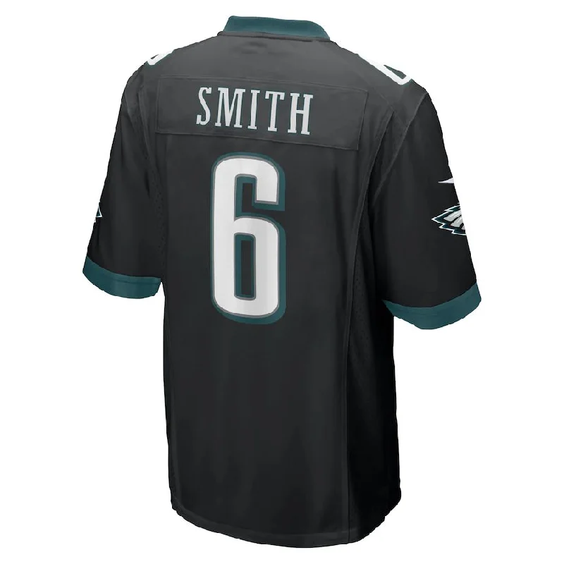 Rugby Jersey For Fly-Halves-P.Eagles #6 DeVonta Smith Black Game Jersey Stitched American Football Jerseys