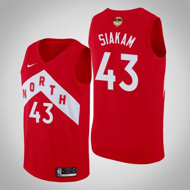 Basketball Jersey For The Whole Team-Raptors 43 Pascal Siakam Red 2019 Finals Earned Edition Swingman Basketball Jersey