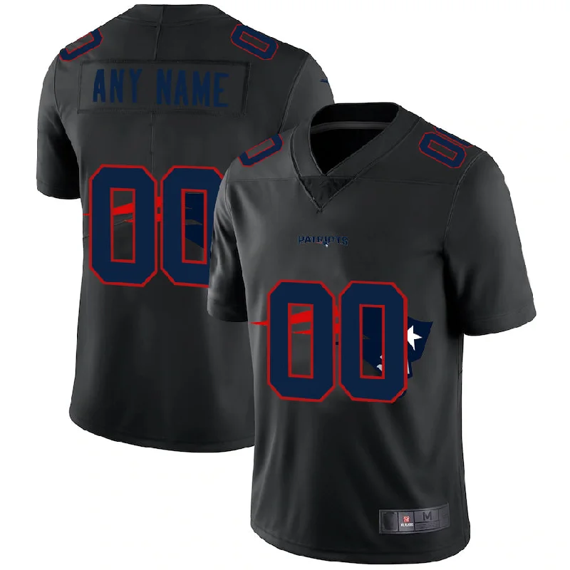 Rugby Jersey For Post-Season Matches-Custom NE.Patriots Team Logo Dual Overlap Limited Jersey Black Stitched American Football Jerseys