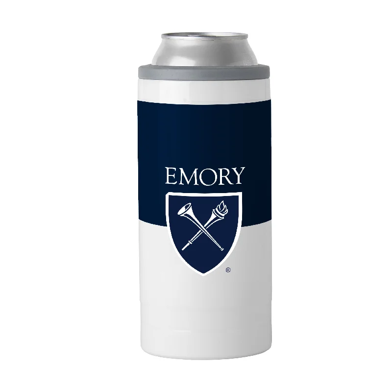 Team Mug For Managers-Emory University 12oz Colorblock Slim Can Coolie