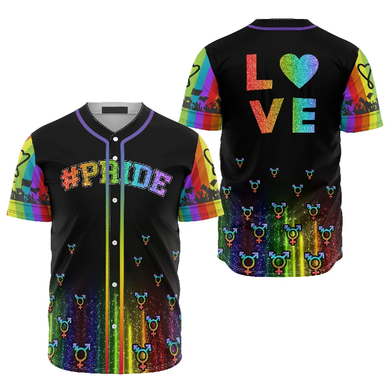 Football Jersey For College Teams-Basketball Jersey For College Teams-Baseball Jersey With Name-Lgbt Pride Don't Be Fraid To Show Love 3D All Over Print Baseball Jersey Shirt