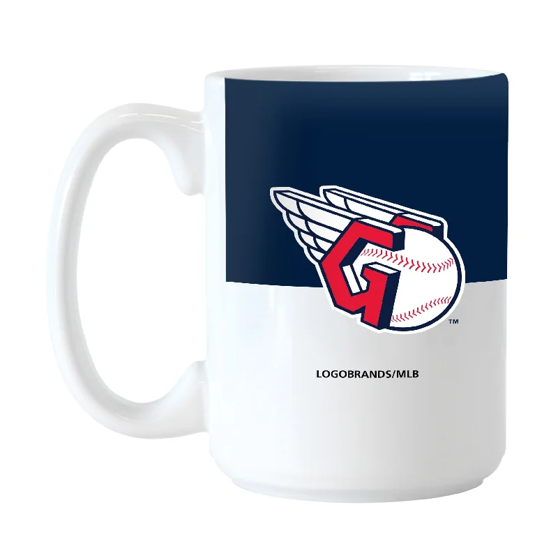 Oversized Team Mug-Cleveland Guardians 15oz Colorblock Sublimated Mug