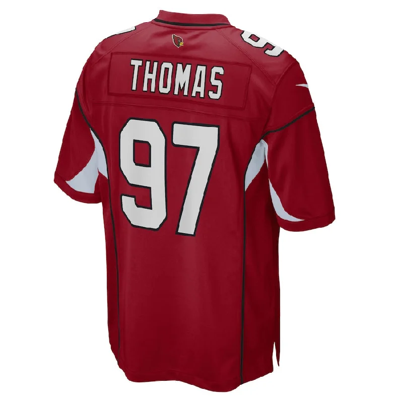 Rugby Jersey Without Collar-A.Cardinals #97 Cameron Thomas Cardinal Game Player Jersey Stitched American Football Jerseys