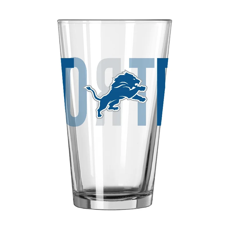 University Team Mug-Detroit Lions 16oz Overtime Pint Glass