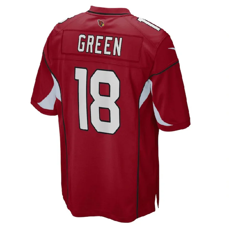 Rugby Jersey With Compression Fit-A.Cardinal #18 A.J. Green Cardinal Game Jersey Stitched American Football Jerseys