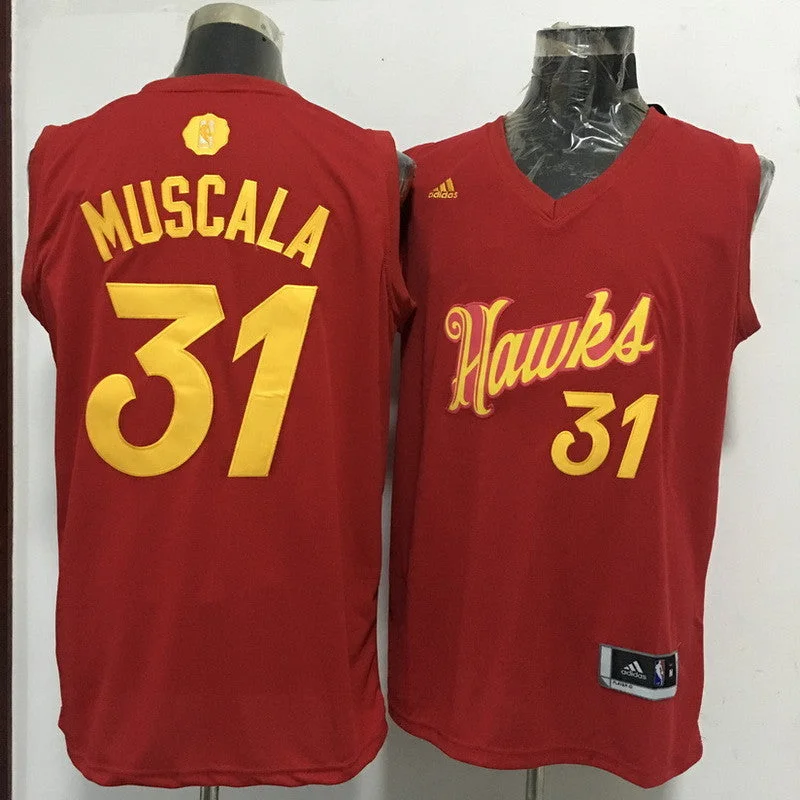 Kids Basketball Jersey-Hawks 31 Mike Muscala Red 2016 Christmas Day Swingman Basketball Jersey