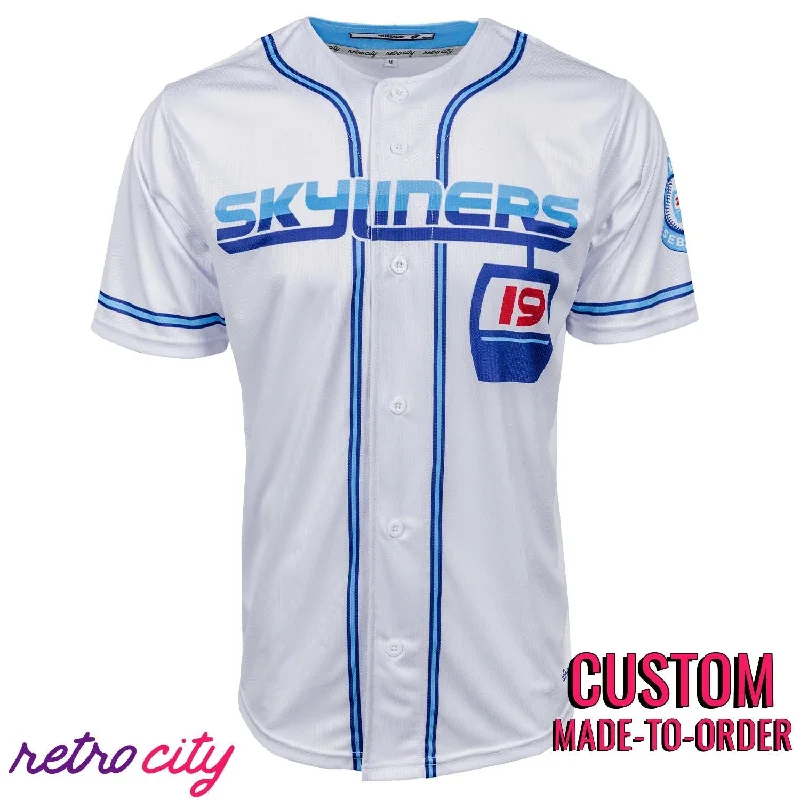 Football Jersey With Game Day Design-Basketball Jersey With Tournament Design-Baseball Jersey With Hand-Painted Look-Skyliners Full-Button Baseball Jersey