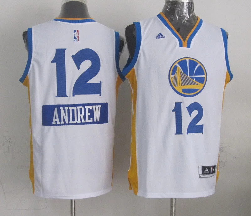 Basketball Jersey With Quality Stitching-Warriors 12 Andrew Bogut White 2014-15 Christmas Day Swingman Basketball Jerseys