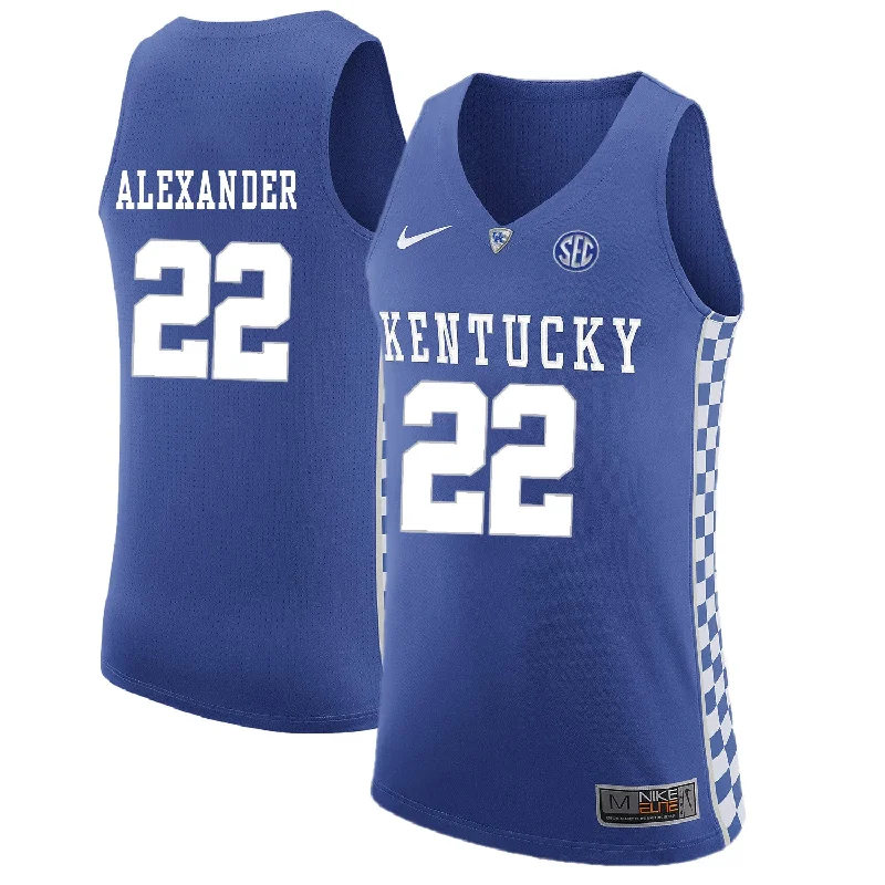 Basketball Jersey For Holiday Events-Kentucky Wildcats 22 Shai Gilgeous-Alexander Blue College Basketball Basketball Jersey