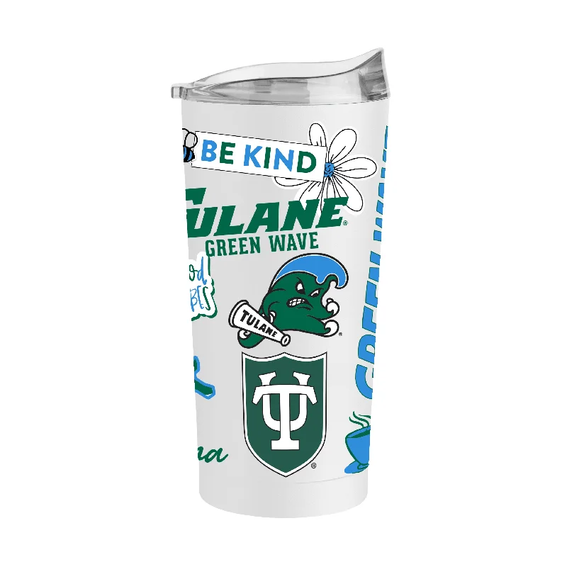 Team Mug For Anniversaries-Tulane 20oz Native Powder Coat Tumbler