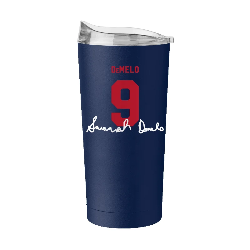 Team Mug With Team Motto-US Womens Soccer Savannah Demelo 20oz Powder Coat Tumbler