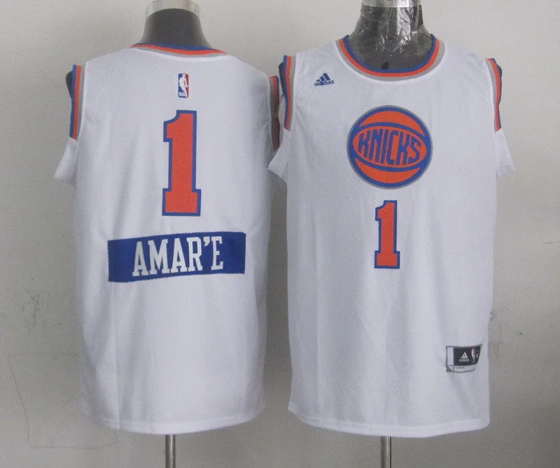 Basketball Jersey With Stylish Fit-Knicks 1 Amare Stoudemire White 2014-15 Christmas Day Swingman Basketball Jerseys