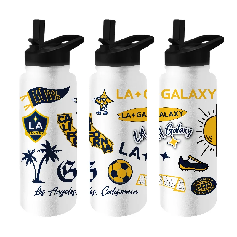 Team Mug With Raised Lettering-Los Angeles Galaxy 34oz Native Quencher Bottle