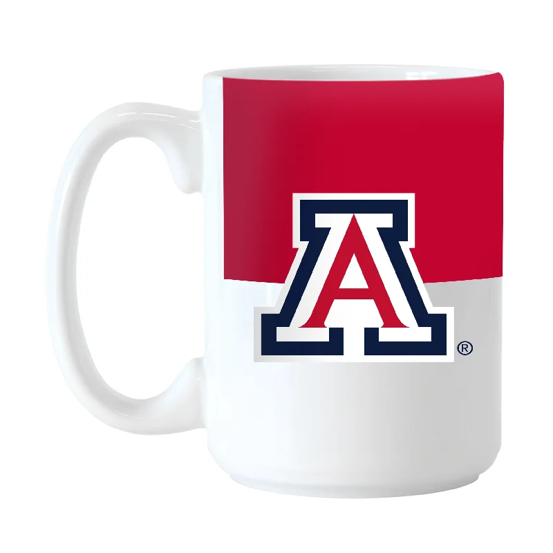 Team Mug With Handle-Arizona Colorblock 15oz Sublimated Mug