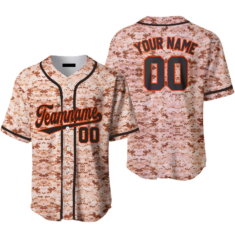 Football Jersey For Pro Teams-Basketball Jersey For Pro Teams-Baseball Jersey With Logo-Custom US Navy Camo Style Black Orange Gold Baseball Jerseys For Men & Women