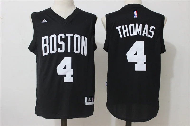 Basketball Jersey For Exhibition Matches-Celtics 4 Isaiah Thomas Black Swingman Basketball Jersey