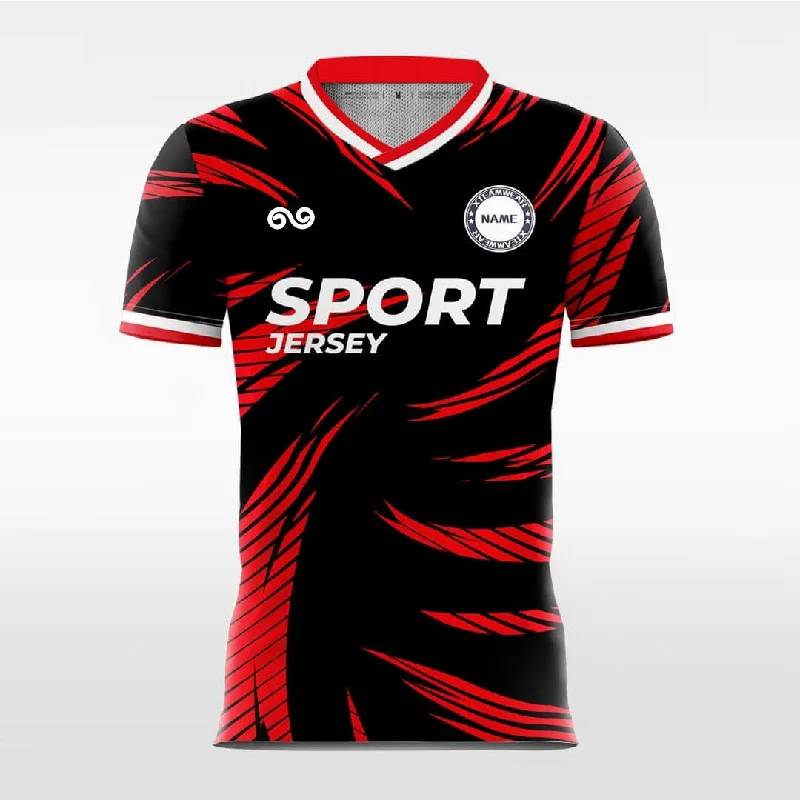 Unique Football Jersey-Hurricane - Custom Soccer Jersey for Men Black Sublimated