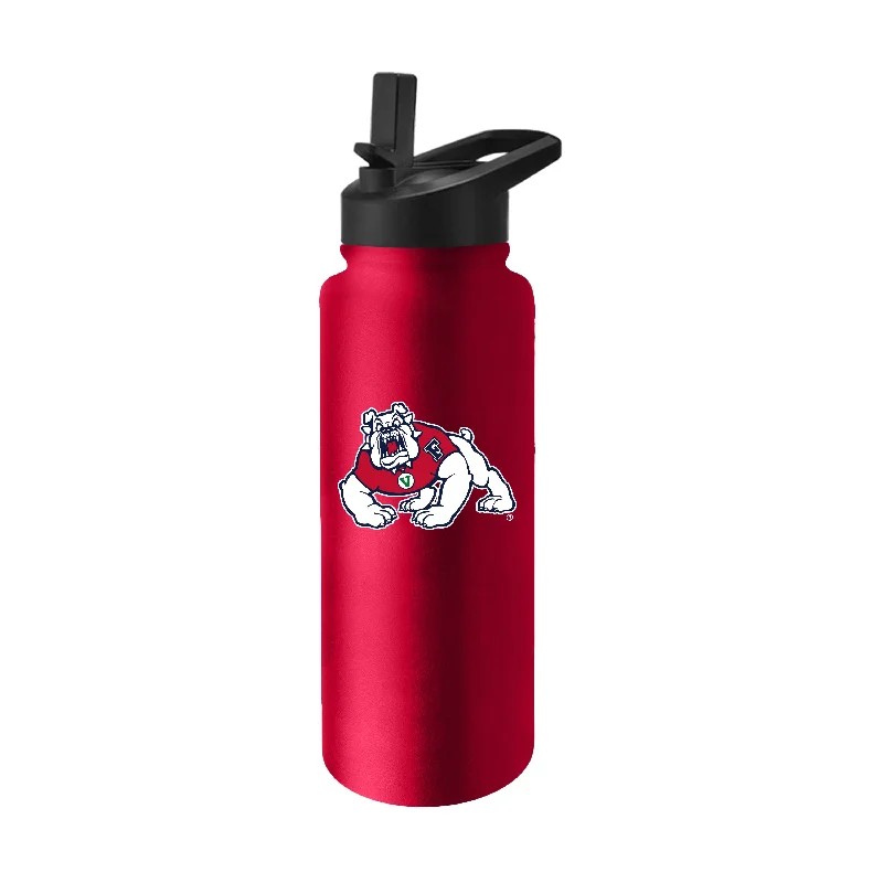 Team Mug For New Recruits-Fresno State Quencher Logo Flip Top Water Bottle