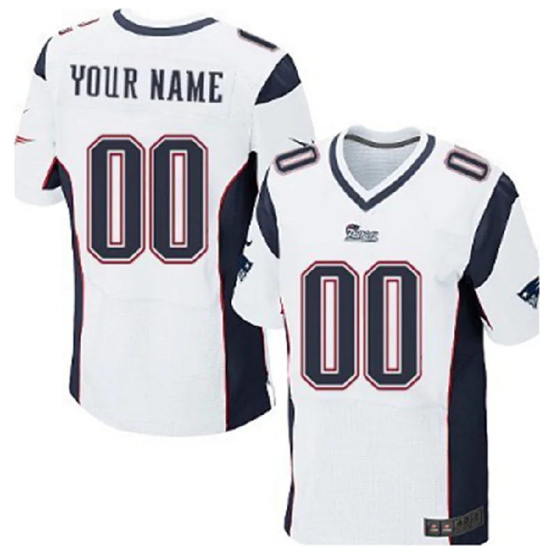 Rugby Jersey With Reflective Stripes-Custom NE.Patriots White Elite Jersey Stitched American Football Jerseys