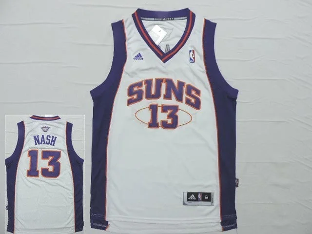 NCAA Basketball Jersey-Suns 13 Nash White New Revotion 30 Basketball Jersey