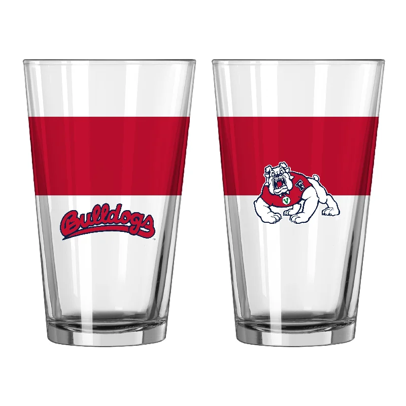 Volleyball Team Mug-Fresno State 16oz Colorblock Pint Glass