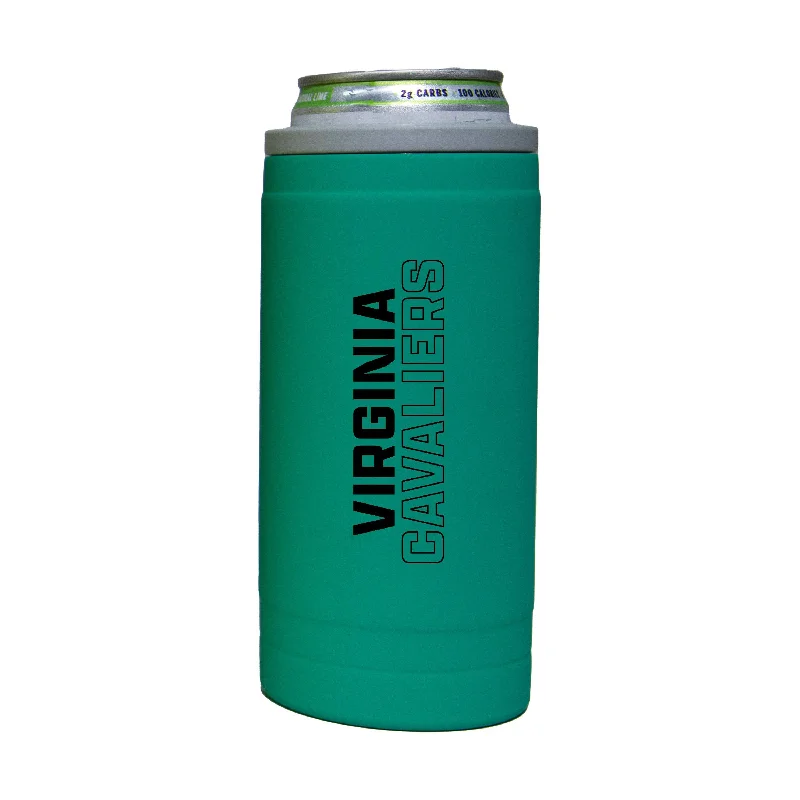 Team Mug For Barbecue Parties-Virginia 12oz Optic Stacked Soft Touch Slim Coolie