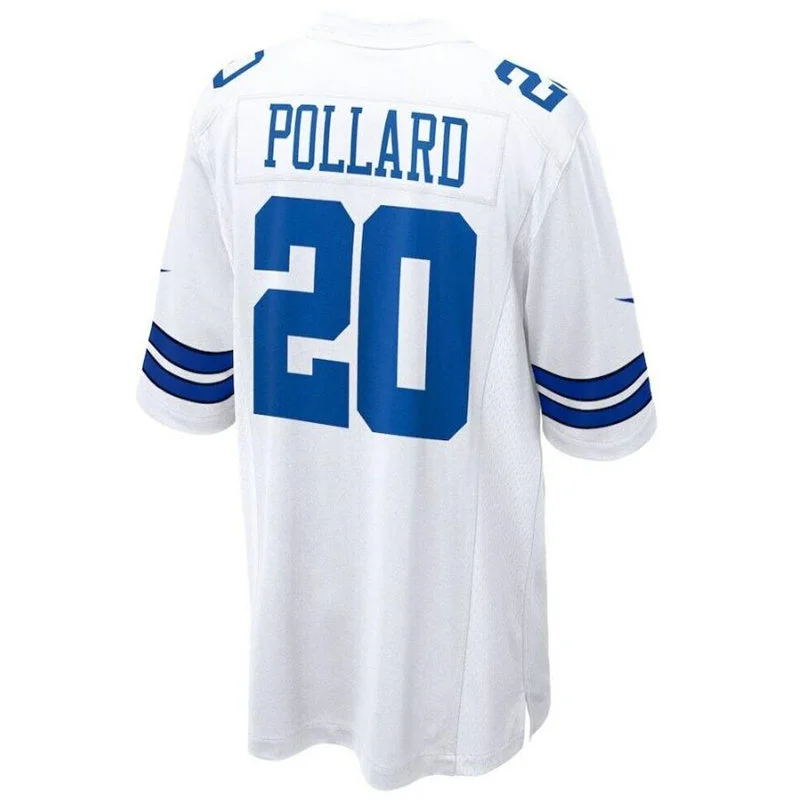 Rugby Jersey For Weight Training-D.Cowboys #20 Tony Pollard  White Official Player Game Jersey Stitched American Football Jerseys