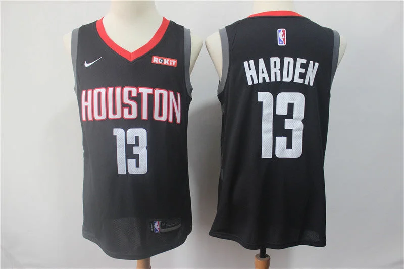 Basketball Jersey Made In USA-Rockets 13 James Harden Black Swingman Basketball Jersey