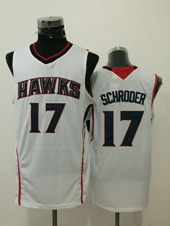 Basketball Jersey With Modern Touch-Hawks 17 Dennis Schroder White New Revolution 30 Basketball Jersey