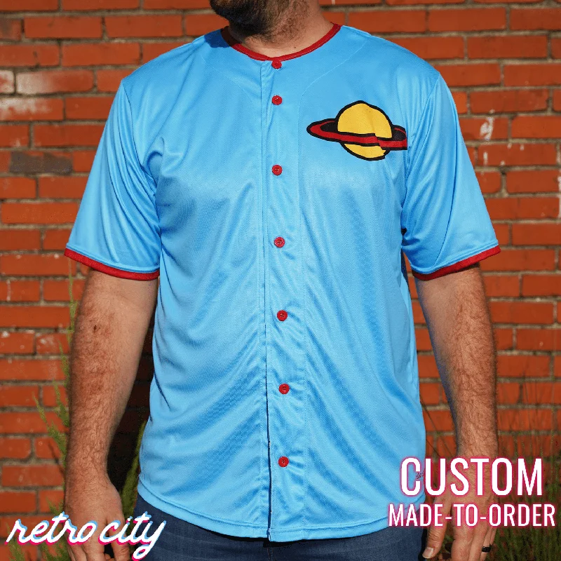 Football Jersey For Fans-Basketball Jersey For Fans-70s Baseball Jersey-Chuckie Finster Full-Button Baseball Jersey