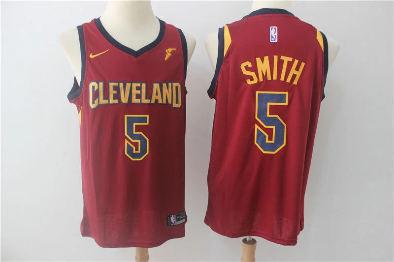 Basketball Jersey With Pockets-Cavaliers 5 J.R. Smith Red Swingman Basketball Jersey