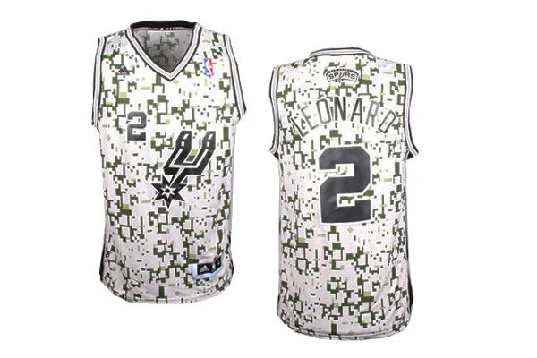 Basketball Jersey For Special Occasions-Spurs 2 Leonard 2014 Camo New Revolution 30 Basketball Jerseys