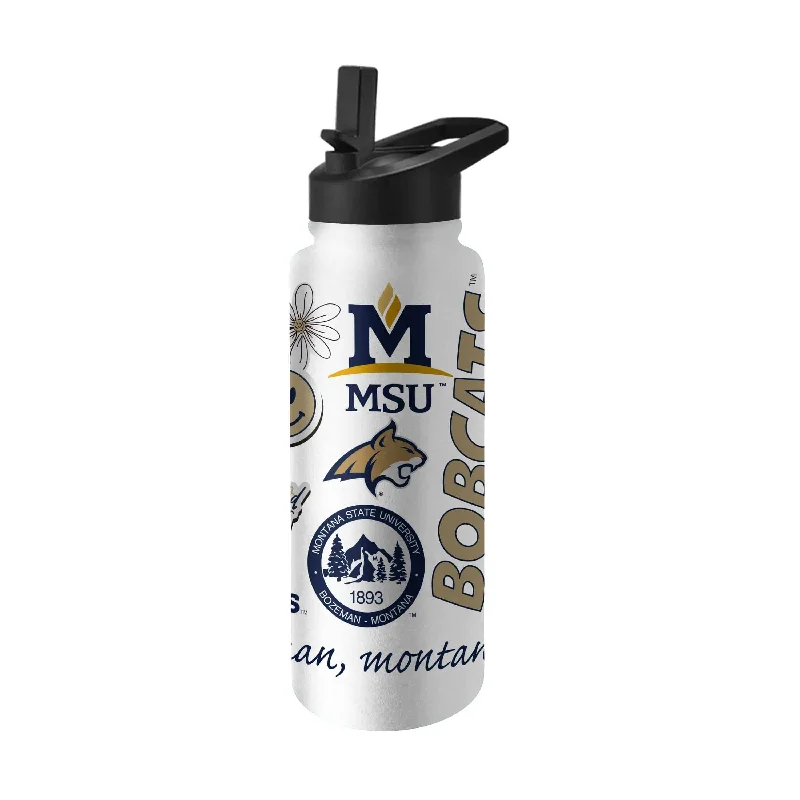 Team Mug With Gold Trim-Montana State 34oz Native Quencher Bottle