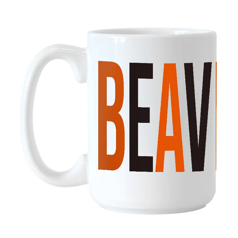 Porcelain Team Mug-Oregon State 15oz Overtime Sublimated Mug