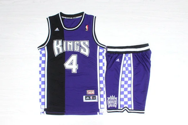 Custom Youth Basketball Jersey-King 4 Webber Purple Hardwood Classics Basketball Jersey(With Shorts)