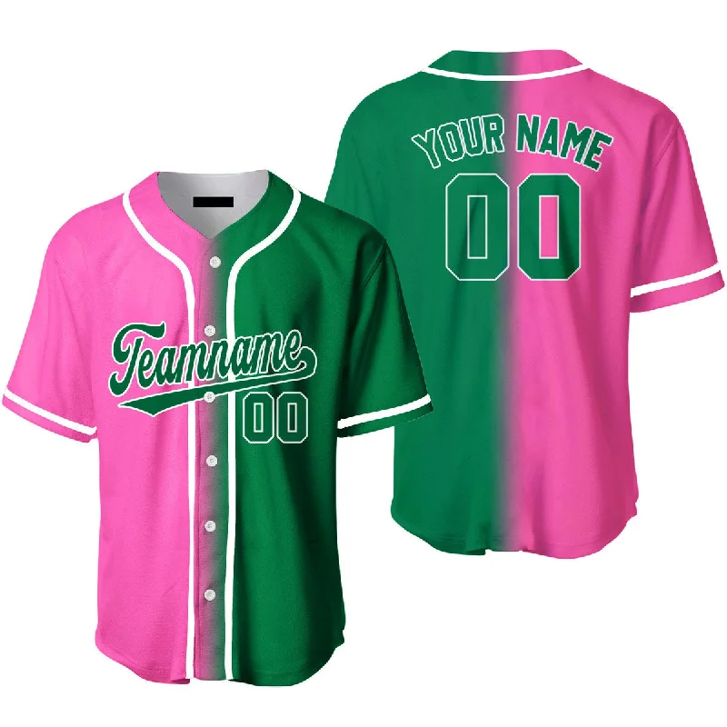 Football Jersey For Collectors-Basketball Jersey For Collectors-Solid Color Baseball Jersey-Custom Multi Color Kelly Green Fade Fashion Baseball Jerseys For Men & Women