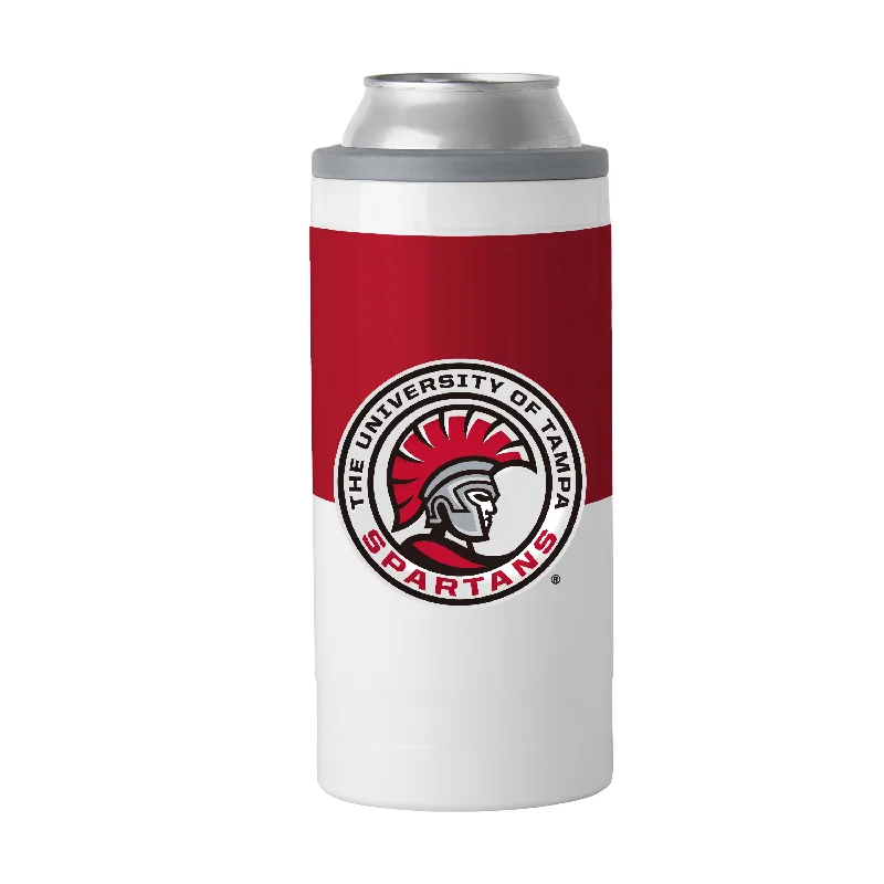 Team Mug For Alumni-Tampa 12oz Colorblock Slim Can Coolie