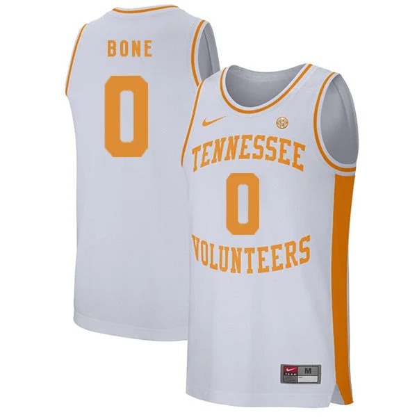 Custom Basketball Jersey-Tennessee Volunteers 0 Jordan Bone White College Basketball Basketball Jersey