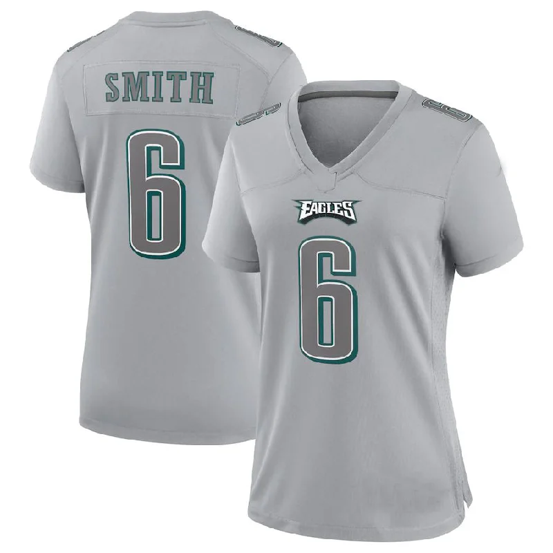 Rugby Jersey For Fullbacks-P.Eagles #6 DeVonta Smith Gray Atmosphere Fashion Game Jersey Stitched American Football Jerseys