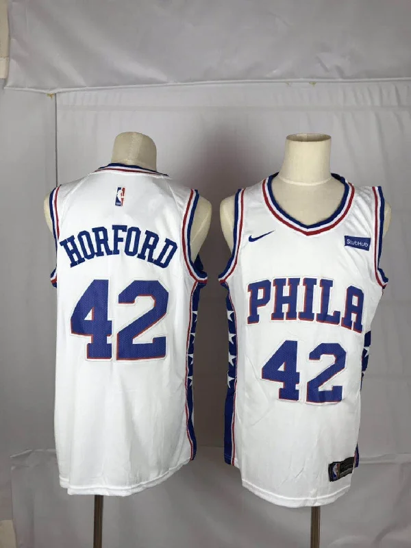 Basketball Jersey For Sale Discount-76ers 42 Al Horford White Throwback Swingman Basketball Jersey