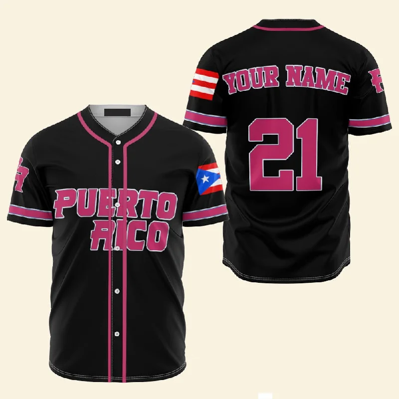 Kids Football Jersey-Kids Basketball Jersey-World Series Baseball Jersey-Custom Name Number Puerto Rico, Personalized Baseball Jersey