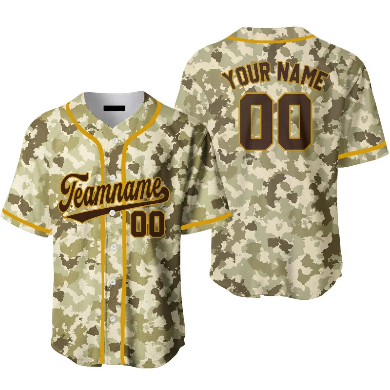 Team Football Jersey-Team Basketball Jersey-Limited Edition Baseball Jersey-Custom Light Brown Camouflage Baseball Jerseys For Men & Women