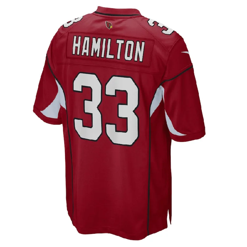 Gradient Rugby Jersey-A.Cardinals #33 Antonio Hamilton Cardinal Game Jersey Stitched American Football Jerseys