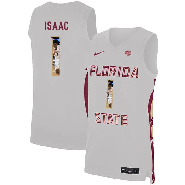 Basketball Jersey For Alumni-Florida State Seminoles 1 Jonathan Isaac White Basketball College Fashion Basketball Jersey