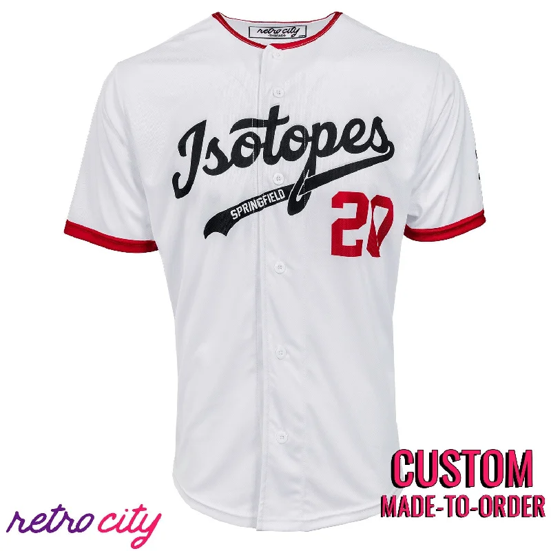 Polyester Football Jersey-Polyester Basketball Jersey-Cotton Baseball Jersey-Springfield Isotopes Full-Button Baseball Jersey