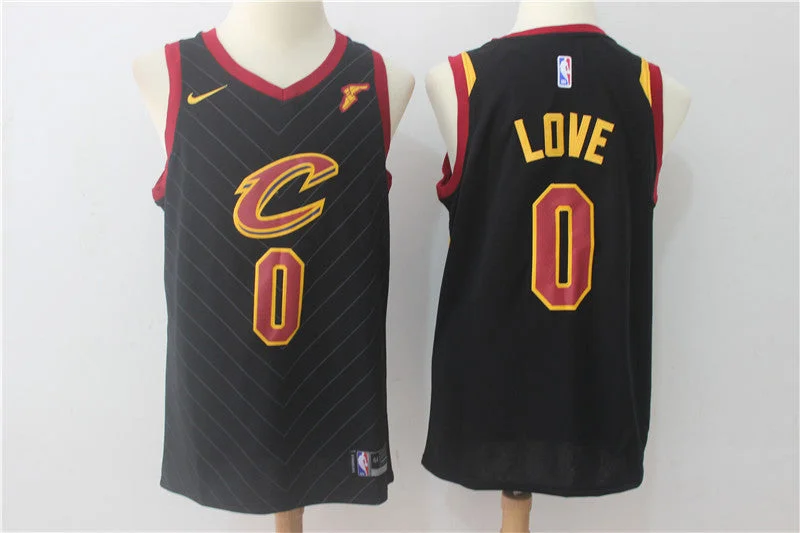 Wholesale Basketball Jersey-Cavaliers 0 Kevin Love Black Swingman Basketball Jersey