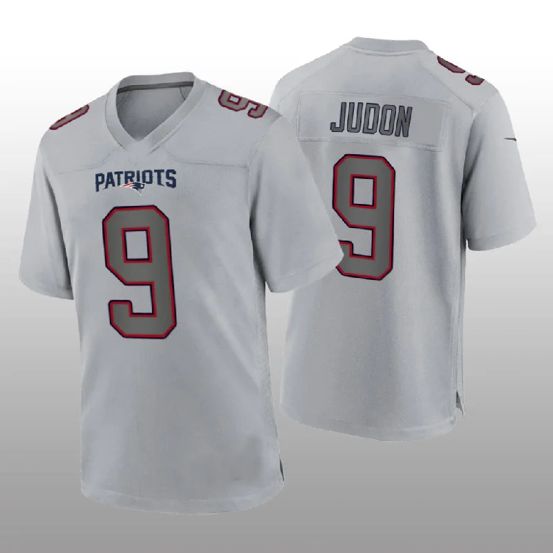 Rugby Jersey With Vintage Colors-NE.Patriots #9 Matthew Judon Gray Atmosphere Game Jersey Stitched American Football Jerseys