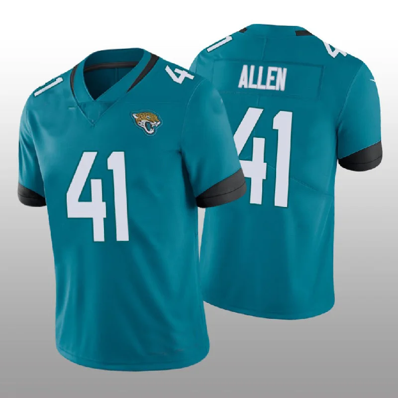 Rugby Jersey For International Matches-J.Jaguars #41 Josh Allen 2022 London Games Teal Vapor Limited Jersey Stitched American Football Jerseys