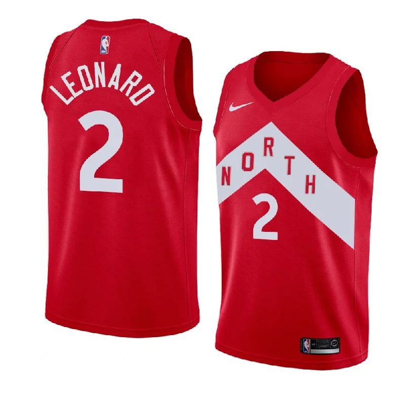 Personalized Basketball Jersey For Sale-Raptors 2 Kawhi Leonard Red Earned Edition Swingman Basketball Jersey